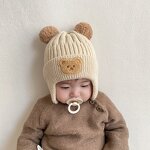Toddler Beanie Supplier - HZM-60628 Cute Knitted Earflap