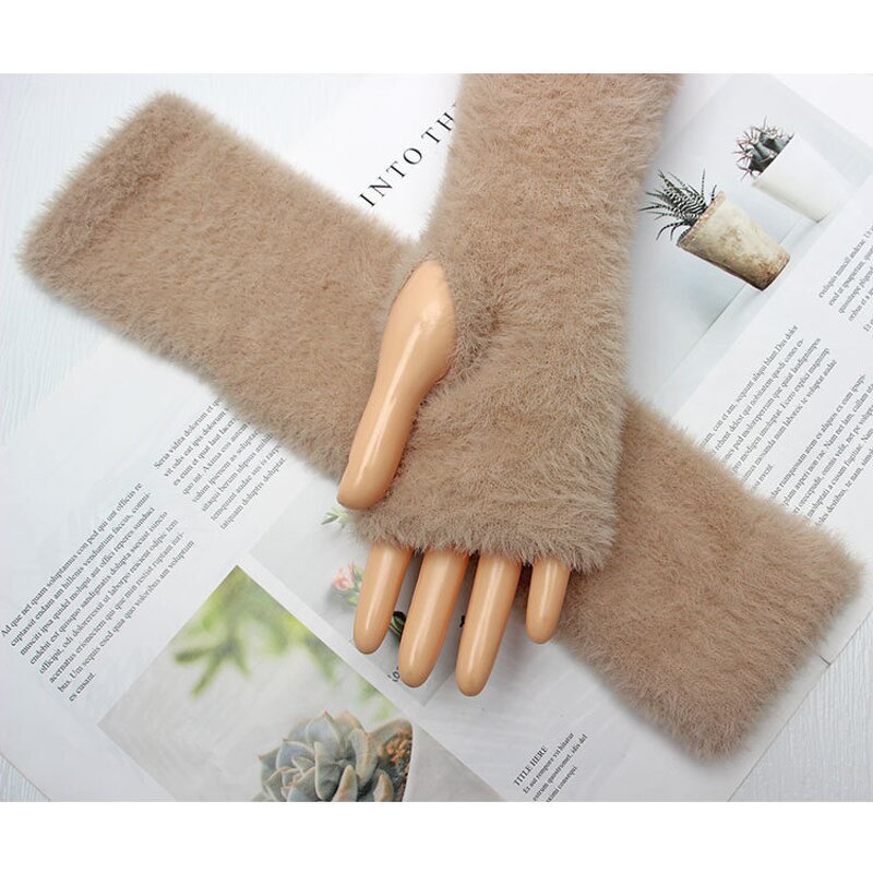 Fur Gloves Manufacturer - HZS-25048 Winter Fashionable Long