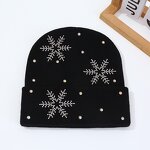 Snowflake Beanie Manufacturer - HZM-25623 Best-selling Diamond-studded