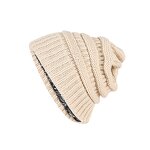 Satin Lined Beanie Manufacturer - HZM-25645 Cable Knit Slouchy