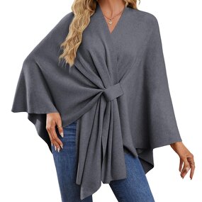 Cashmere Cape Supplier - HZW-24047 Elegant Winter Women