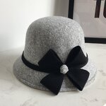 Wool Vintage Cloche Manufacturer - HZM-60894 1920s with Bow