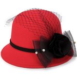 Wool Felt Bowler Supplier - HZM-60798 Women's 1920s Vintage