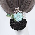 Hairnet Manufacturer - HZM-61214 Women Knit Hairnet Bun Cover