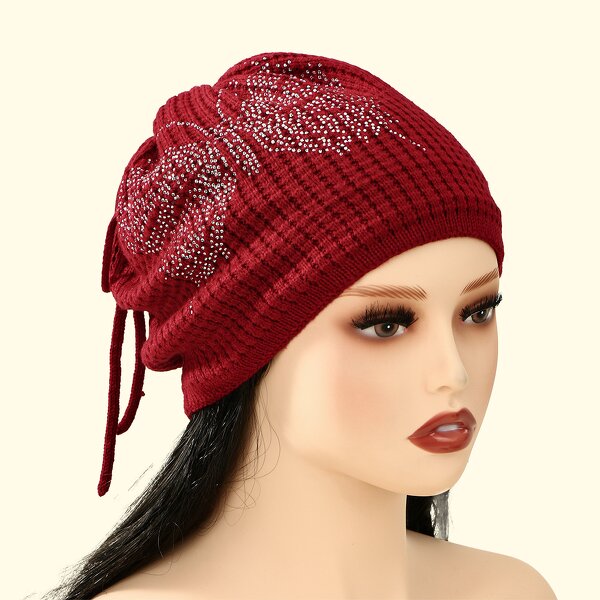 Scarf Beanie Supplier - HZM-25624 Solid Color Butterfly