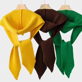 Knitted Scarf Supplier - HZW-61001 Women Winter Hooded Long