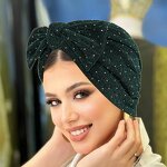 Ladies Turban Supplier - HZM-25589 Wrap with Bow Decoration
