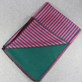 Pashmina Scarves Supplier - HZW-16878005 pink and Green Striped