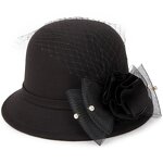 Wool Felt Bowler Supplier - HZM-60798 Women's 1920s Vintage