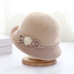 Ladies Bucket Hat Supplier - HZM-61103 Vintage Cloche Fedora