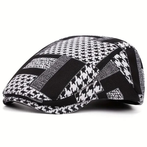 Flat Top Ivy Cap Supplier - HZM-25561 Retro Print Literary