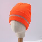 Reflective Beanie Manufacturer - HZM-25621 Fashion Windproof Strip