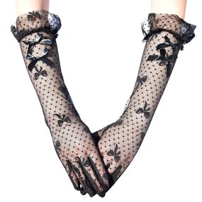 Summer Gloves Manufacturer - HZS-25057 Bridal with Black Lace