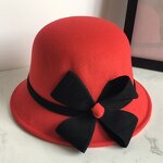 Wool Vintage Cloche Manufacturer - HZM-60894 1920s with Bow