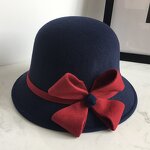 Wool Vintage Cloche Manufacturer - HZM-60894 1920s with Bow