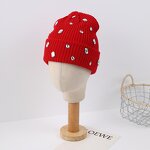 Rhinestones Beanie Supplier - HZM-25622 Winter Warm Thick Knit