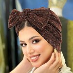 Ladies Turban Supplier - HZM-25589 Wrap with Bow Decoration