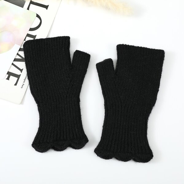 Fingerless Gloves Supplier - HZS-25058 Knitted Stretch Winter
