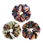 Satin Scrunchies Manufacturer - HZO-25123 New Floral Printed