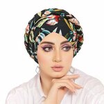 African Hair Wrap Supplier - HZM-25646 Muslim Print Turban