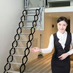 Remote Control Attic Ladder Supplier - W with Hatch Door