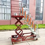 Mobile Scissor Lift Ladder Manufacturer - W New Model 2025