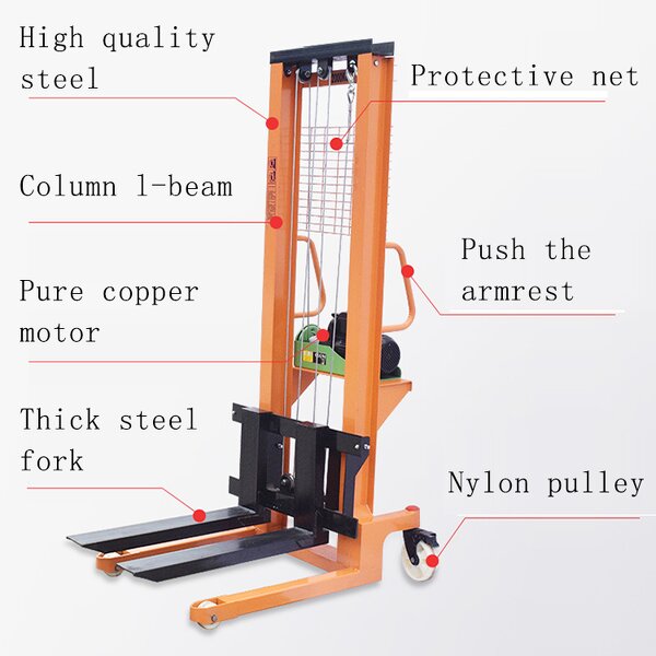 Electric Forklift Stacker Supplier - 1T 1.6m Plug-in AC