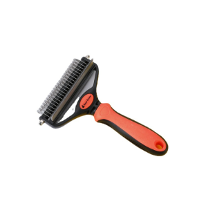 Double-Sided ABS Gel Comb for Pet Grooming Stainless Steel and Plastic Hair Removal Supplies for Cats and Dogs