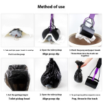 环保大型6-宠物粪便铲，加长手柄狗屎收集器塑料粪便袋支架宠物废物处理用品