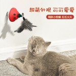 Durable Eco-Friendly Shrink Cord with Built-In Suction Cups Retractable Motion Pet Toys for Cats Made of Plastic