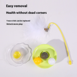 Wholesale Eco-Friendly Roly-Poly Cat Toy Self-Pleasure Removable Washable Cat Stick Feather Bell Catnip Ball Lovely Box Plastic