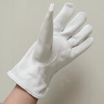 Cowhide Grain Gloves Manufacturer - White Anti-Cut Adjustable