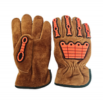 Winter Working Gloves Supplier - Brown Cow Split with TPR