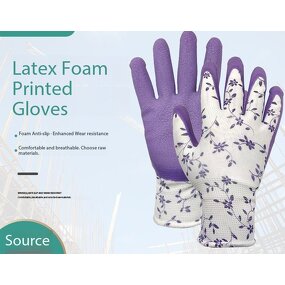 Latex Foam Gloves Manufacturer - Printed Gardening Anti-puncture