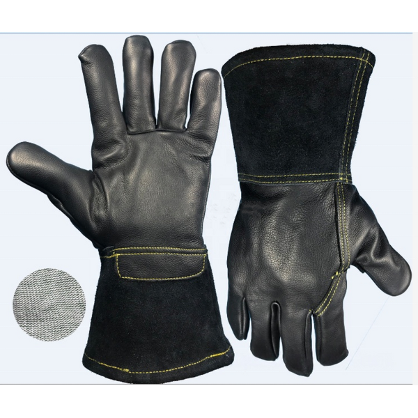 Leather Welding Gloves Manufacturer - 2025 Custom Logo White