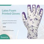 Latex Foam Gloves Manufacturer - Printed Gardening Anti-puncture