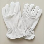 Cowhide Grain Gloves Manufacturer - White Anti-Cut Adjustable