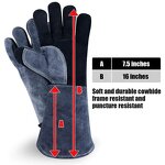 Premium Safety Gloves Supplier - XL Cow Leather Heat-Resistant