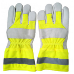 Reflective Working Gloves Supplier - Comfortable Goat/Sheepskin