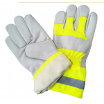 Reflective Working Gloves Supplier - Comfortable Goat/Sheepskin