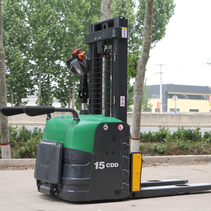 Mini Electric Stacker Supplier - 1.5 to 3 Ton Dual Motors Lift 3m-7m Self Loading