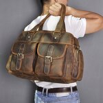 Cowhide Duffle Bag Manufacturer - Multifunctional Crazy Horse