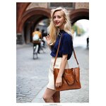 Faux Leather Tote Supplier - Women's Big Capacity Tassel