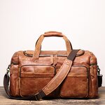 Leather Duffel Bag Supplier - New Arrival Vintage Real