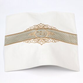 PU Leather Challah Cover Supplier - Custom logo Patch Laser