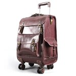 Leather Travel Trolley Supplier - Hot Sale 23 Inch Genuine