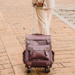 Leather Travel Trolley Supplier - Hot Sale 23 Inch Genuine