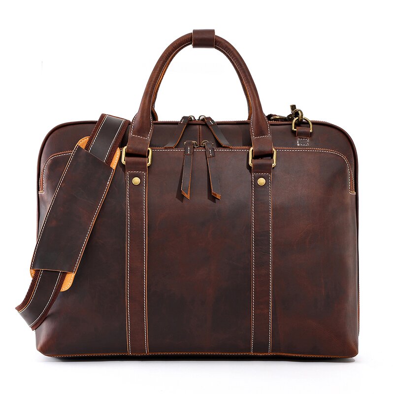 Leather Messenger Bag Supplier - HORSE&TIGER Vintage Laptop