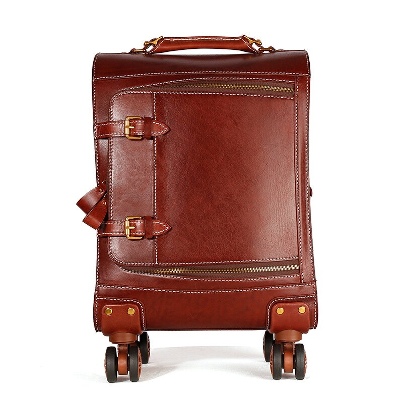Retro Trolley Case Manufacturer - New Leather 20 Inch