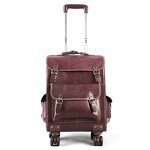 Leather Travel Trolley Supplier - Hot Sale 23 Inch Genuine